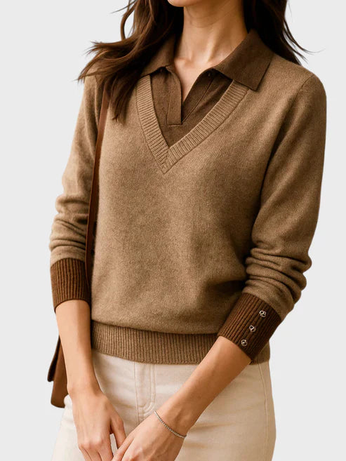 ALICIA | LAYERED KNIT SWEATER