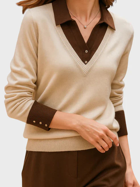 ALICIA | LAYERED KNIT SWEATER