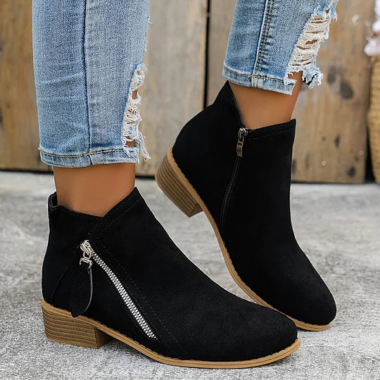Ambreline | Classic Leather Ankle Boots