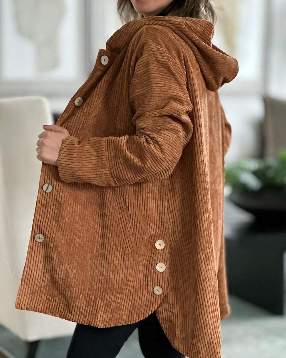 Cordia | Stylish Corduroy Hoodie Jacket
