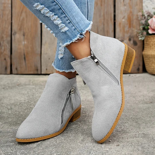 Ambreline | Classic Leather Ankle Boots