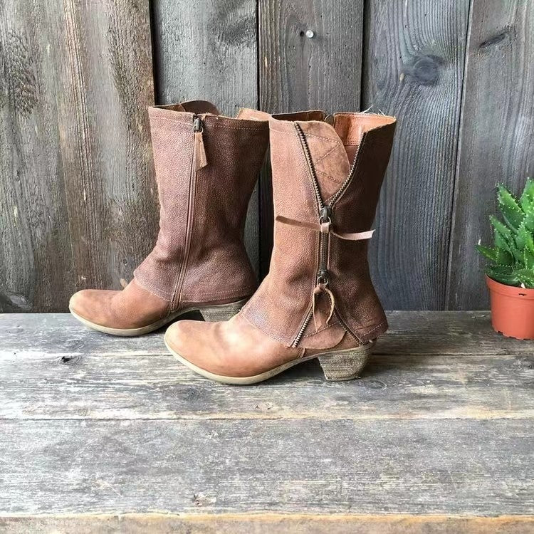 Lourdes | Women's Winter Cowgirl Boots with Warm Lining and Heel