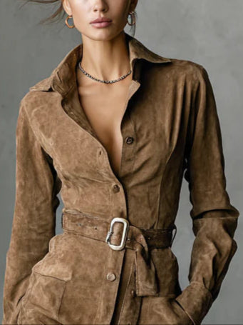 Carol | Belted Shirt Dress