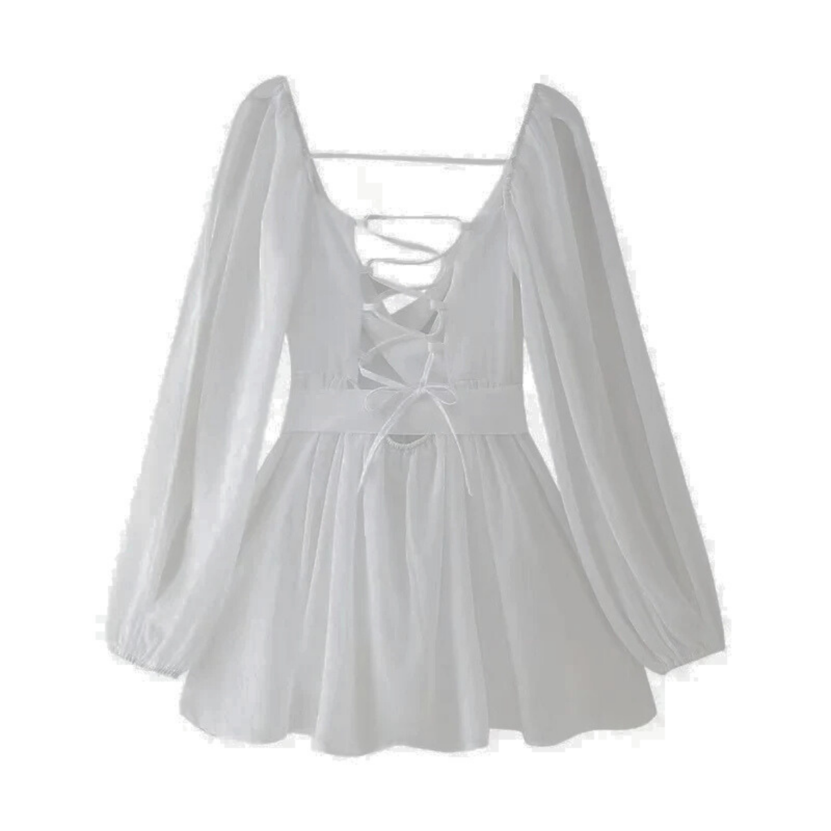 Brigitte | Flowing Dress with Sheer Sleeves