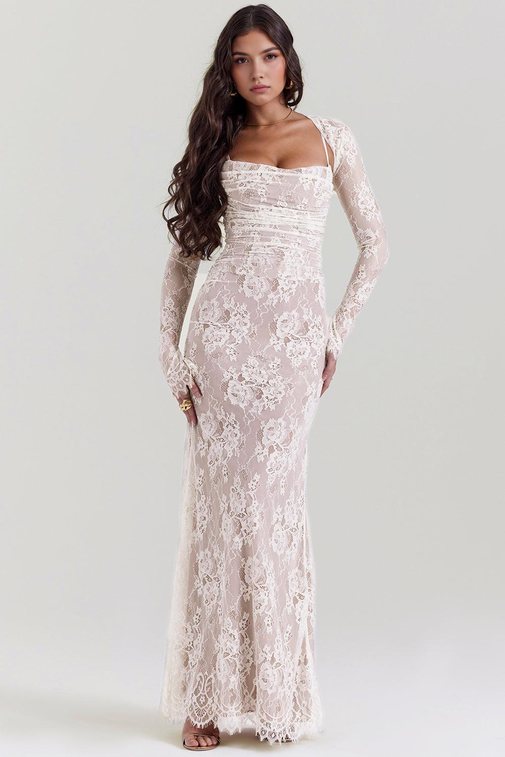 Celeste | Long Lace Dress