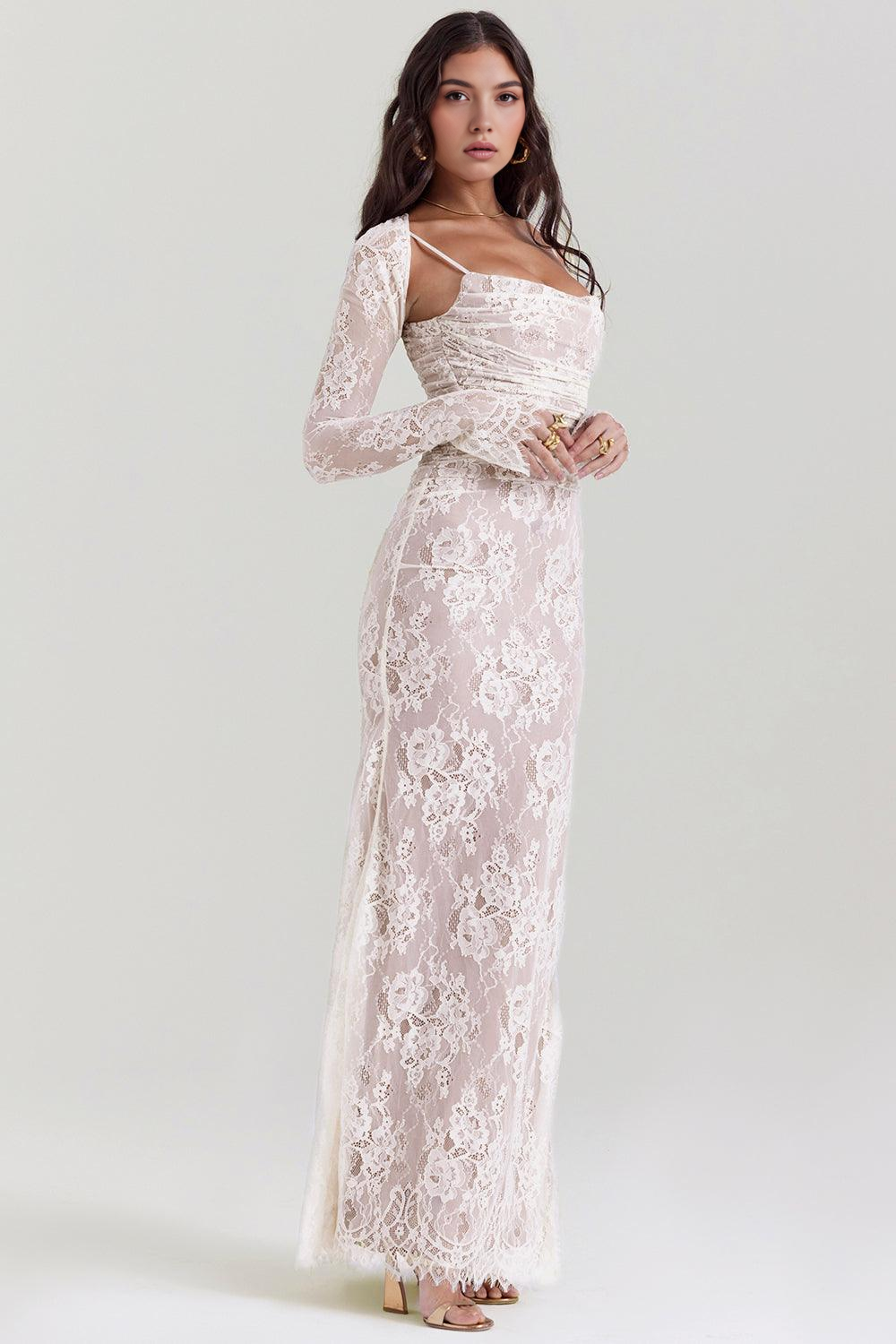 Celeste | Long Lace Dress
