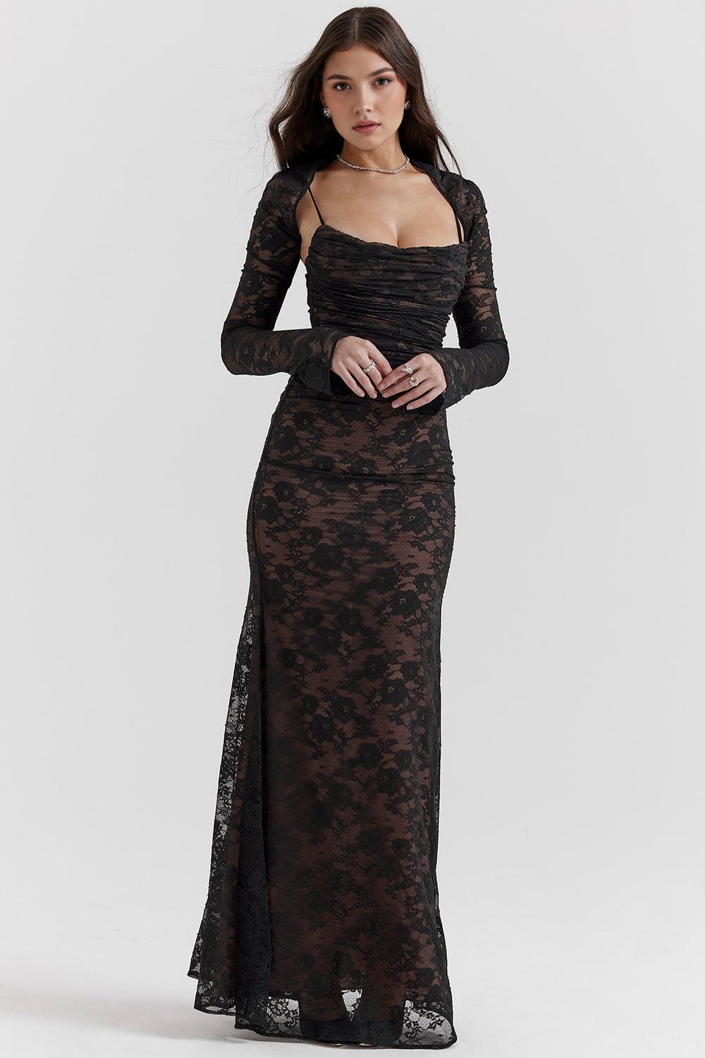 Celeste | Long Lace Dress