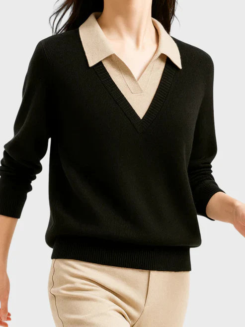 ALICIA | LAYERED KNIT SWEATER