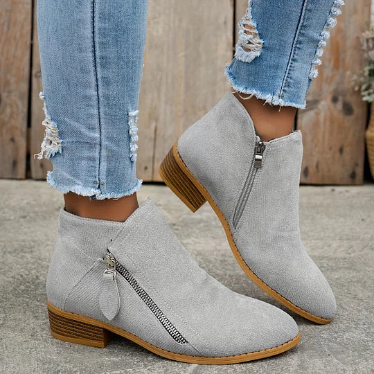 Ambreline | Classic Leather Ankle Boots