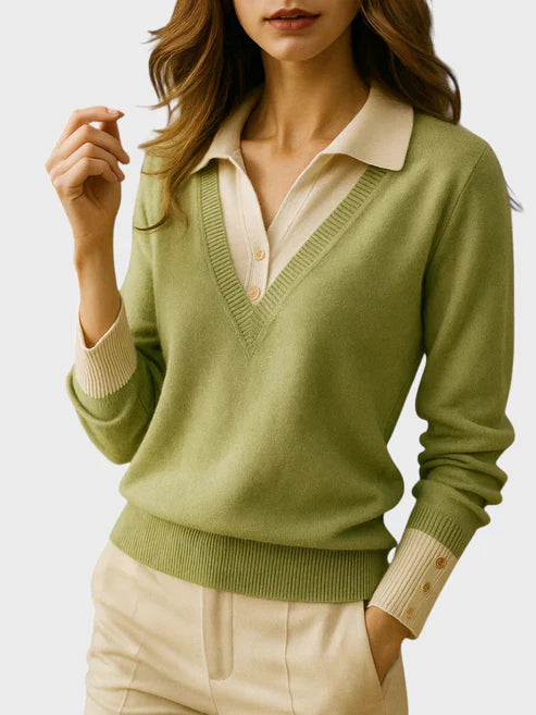 ALICIA | LAYERED KNIT SWEATER