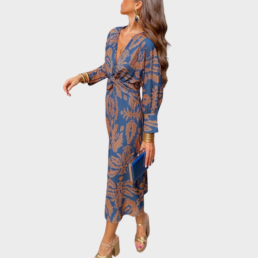 Arielle - Boho Luxe Wrap Dress Casual Chic Blend