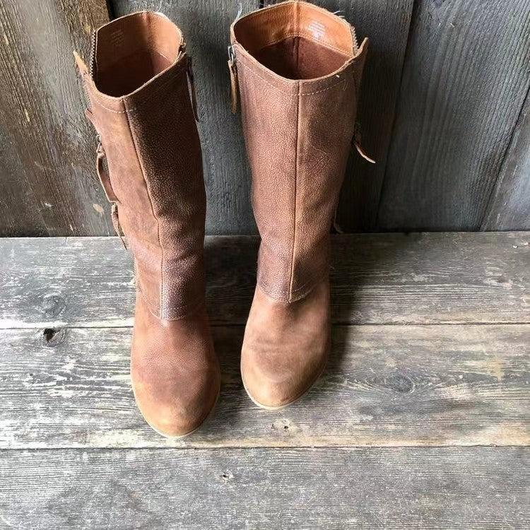 Lourdes | Women's Winter Cowgirl Boots with Warm Lining and Heel