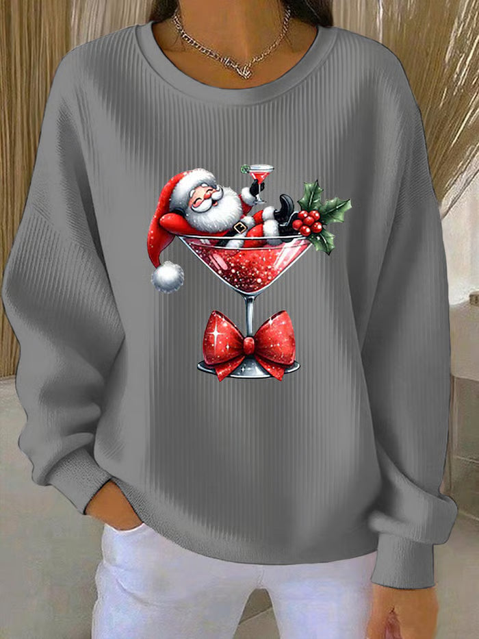 Marta - Christmas Sweater with Fun Santa Design