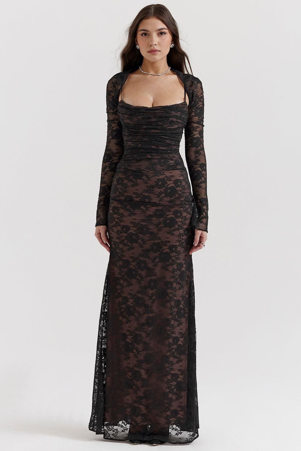 Celeste | Long Lace Dress