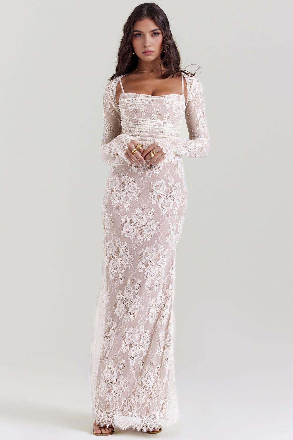 Celeste | Long Lace Dress