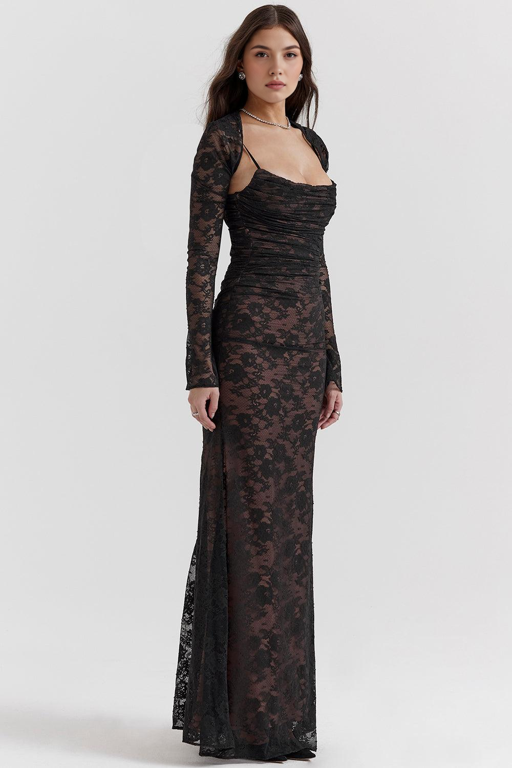 Celeste | Long Lace Dress