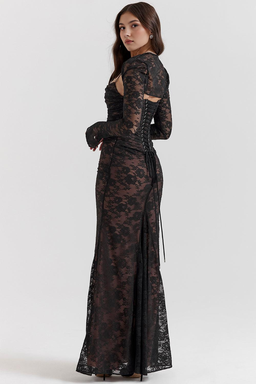 Celeste | Long Lace Dress